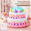 Birthday Cake Bubble Machine Automatic Bubble Blowing Toy Electric Rotatable Bubble Blower Outdoor Party Wedding Toys Gifts
