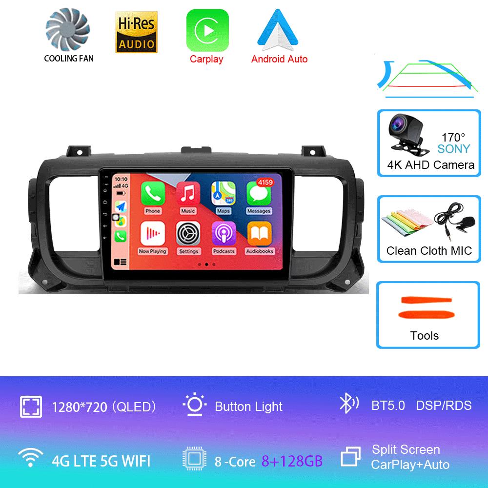 Android 14 Carplay For Citroen Jumpy III 3 SpaceTourer 1 For Peugeot Expert 3 2016 2017 2018 - 2021 Multimedia Player Car Radio
