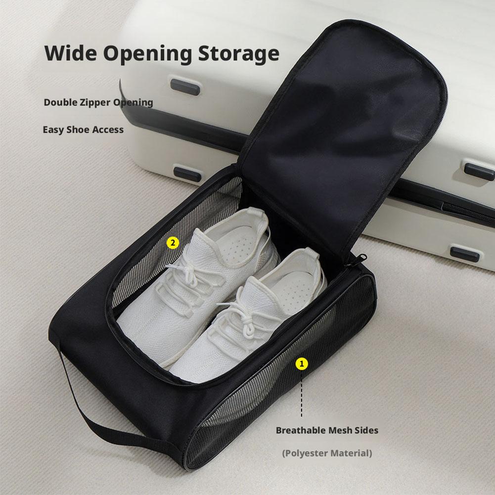 2026 New Black Oxford Cloth Travel Shoe Storage Bag Travel Portable Business Shoe Slipper Bag Football Bag And Basketball X2S3