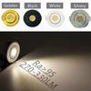 10 PCS Mini COB LED Downlight Ceiling Light 12V Adjustable Drive Free Down Lights Showcase Cabinet Recessed Lighting White Body