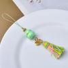 Chinese Ink Wash Lacquer Gourd Tassel Pendant Hand-woven Phone Lanyard with Song Brocade Bag Charm – Intangible Cultural Heritage