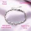 Women's Rose Gold And Silver Plated Heart Shape Bracelet For birthday Gifts