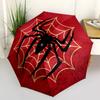 Spider-Man Web Logo Circular Wall Art Print Umbrella, Cute Umbrella with Cute Design, Portable 3-Fold Compact Umbrella for Men & Women, Valentine's Da