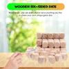 Sewroro 20pcs Wood Dice Unfinished Cube Small Square Blocks Round Cornered Blank Dice for DIY Craft Projects (Size 6)