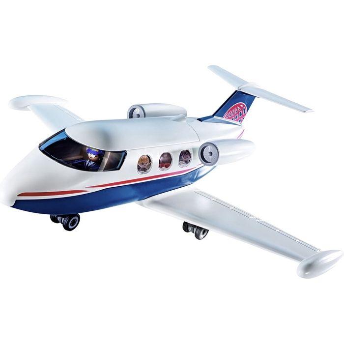 Jeux de construction - playmobil - jet prive 70533 - blanc et bleu - a partir de 4 ans - plastique