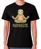 Namaste Sloth Yoga Meditation Funny Zen Animal T-Shirt Relax Gift Unisex Tee