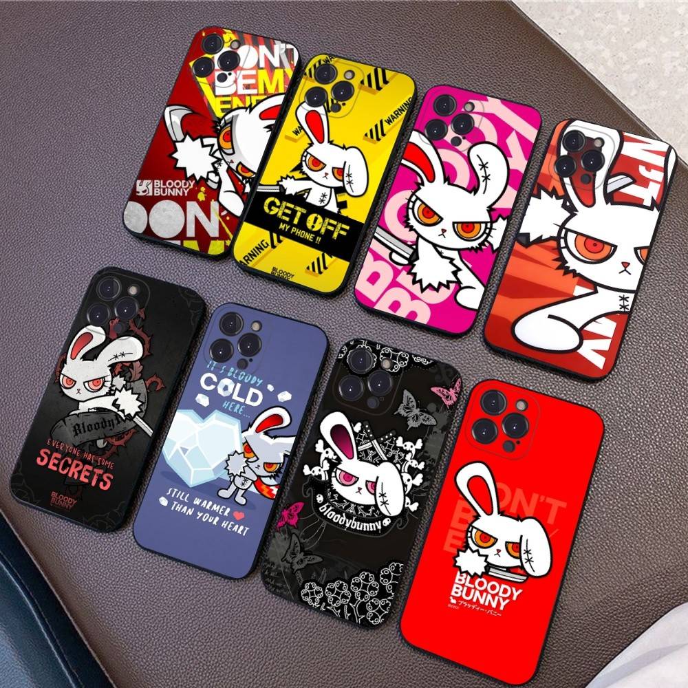 Anime B-Bloody Bunny Phone Case For Iphone 17 16 15 16e 14 13 12 11 Pro Max Plus Case Cover Coque