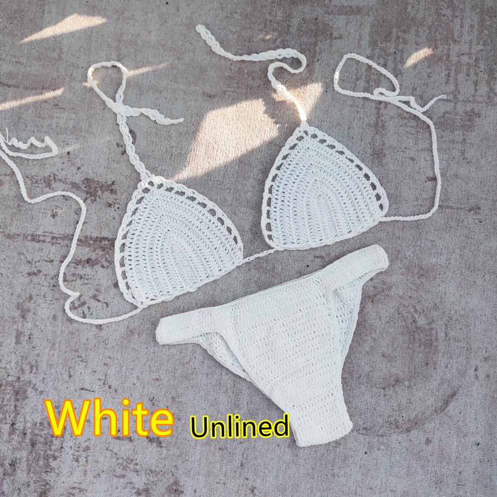 Вязаный крючком купальник бикини ручной работы и пляжная юбка «рыбий хвост» M