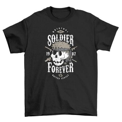 Soldat for alltid, Morsom t-skjorte for ekte krigere - 100% bomull, Unisex trykt D