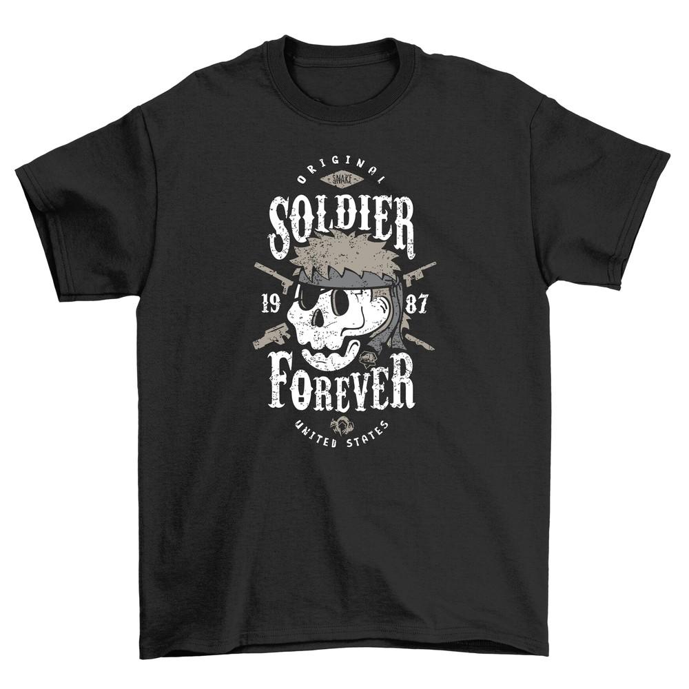 Soldier Forever, Funny T-shirt for True Warriors - 100% Cotton, Unisex Printed D