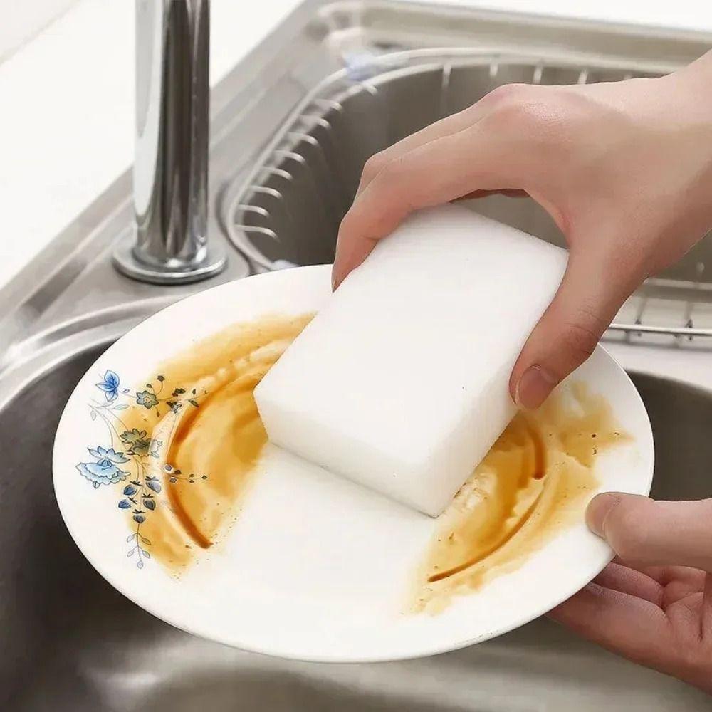 Scrub Sponge Melamine Sponge Kitchen Cleaning Sponge  Kitchen Bathroom Cleaning Tools