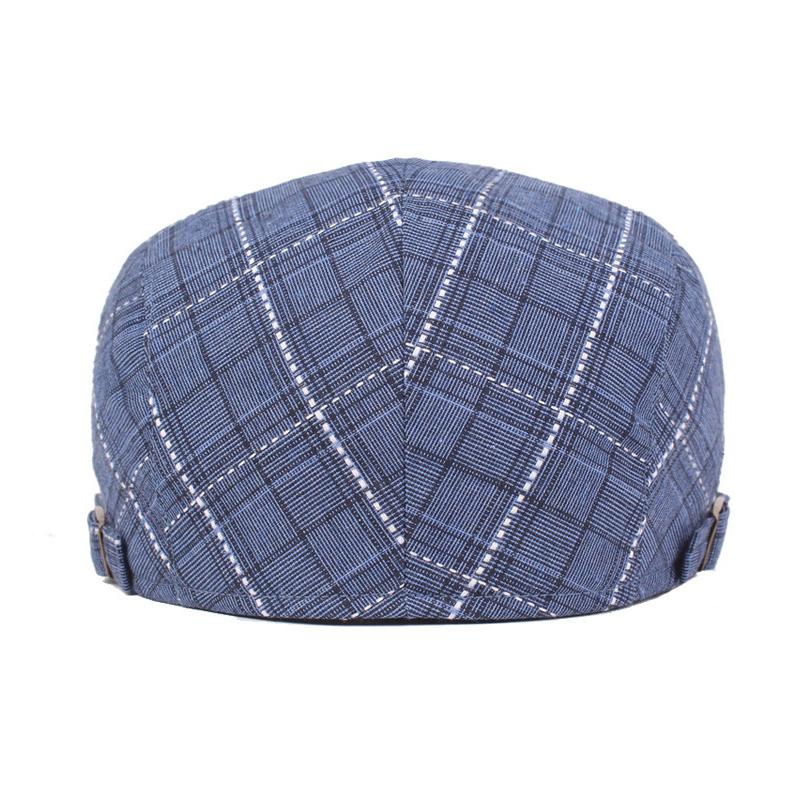 Spring Autumn Male Beret Plaid Retro Cap Youth Progressive Cap Middle-Aged Peaked Cap Newsboy Caps for Men Driver Ivy Hat Gatsby Painters Hats