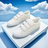 Teen Board Shoes Velcro Couple Three Strips With Student Shoes Men'S Buckle Little White Shoes Women'S Breathable And Lightweight