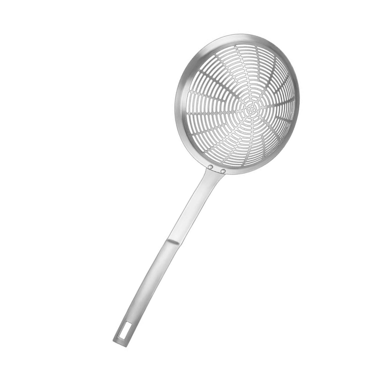 

Скиммер из нержавеющей стали с термостойкой ручкой, дуршлаг, половник, большой дуршлаг для процеживания и бланширования S серебряный