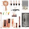 20pcs Black/Rose Gold/Silver 800/750/600ml Boston Shakers Bartender Kit Cocktail Shaker Set Bar Tools Stand Cocktail Recipe