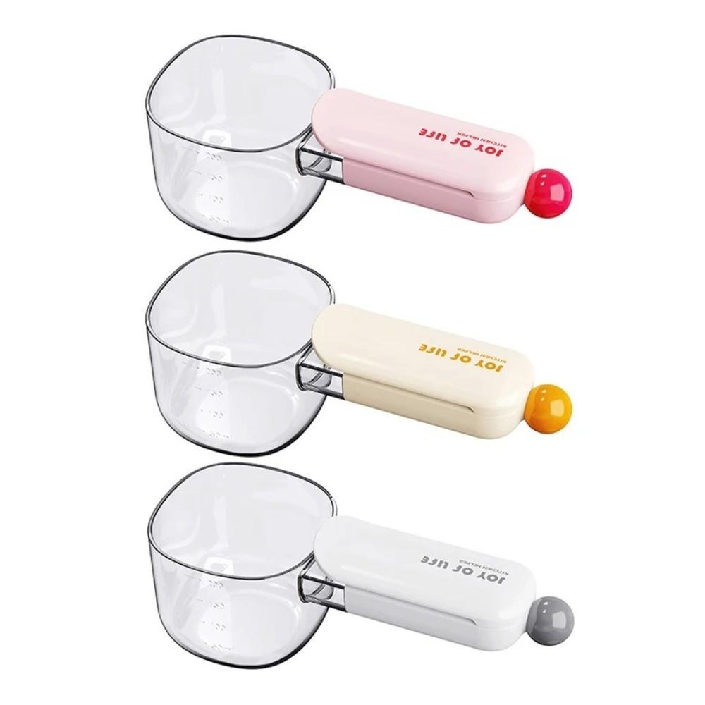 Sealing Clip Measuring Spoon Multi-Functional Food Scoop Multi Use Pet Food Scoop Kitchen