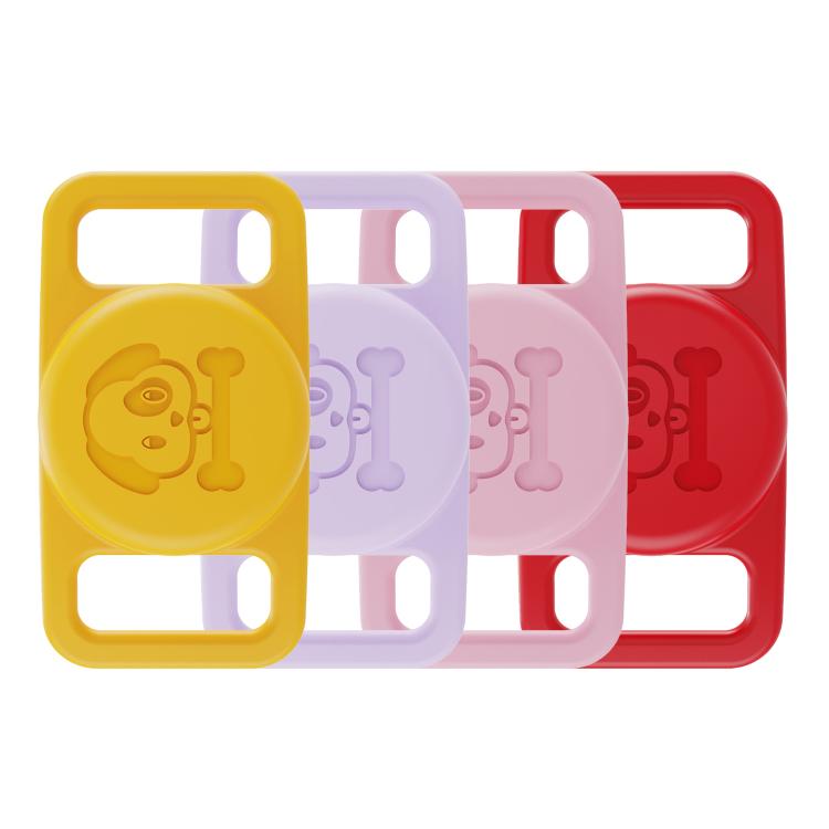 

XDcase 4pcs Pet Collar Design Waterproof Silicone Protective Case 4PCS (Pink Red Purple Yellow) розовый