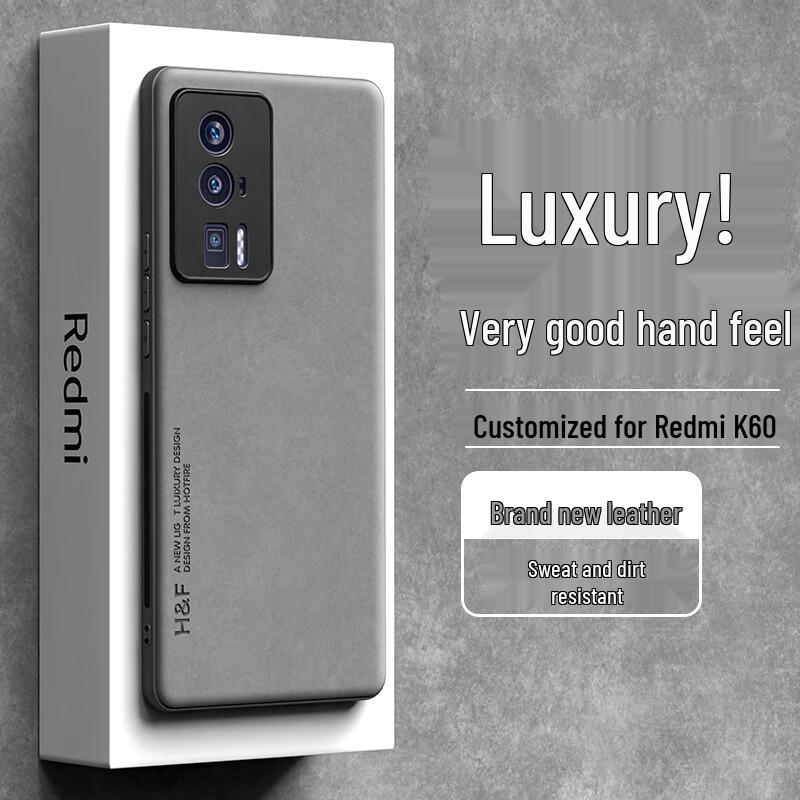 

Матовый чехол для телефона Redmi серии K с эффектом кожи и полной защитой объектива Redmi K60/Pro