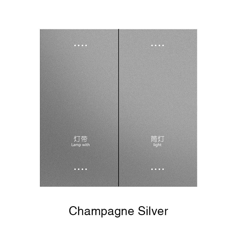 Modern Double Pole 1/2/3/4 Gang Smart Home Light Switch Zigbee for High-Grade Waterproof Touch Panel Wall Switch 250V Max (Silver,TuYa Zigbee Smart Switch&1 gang)