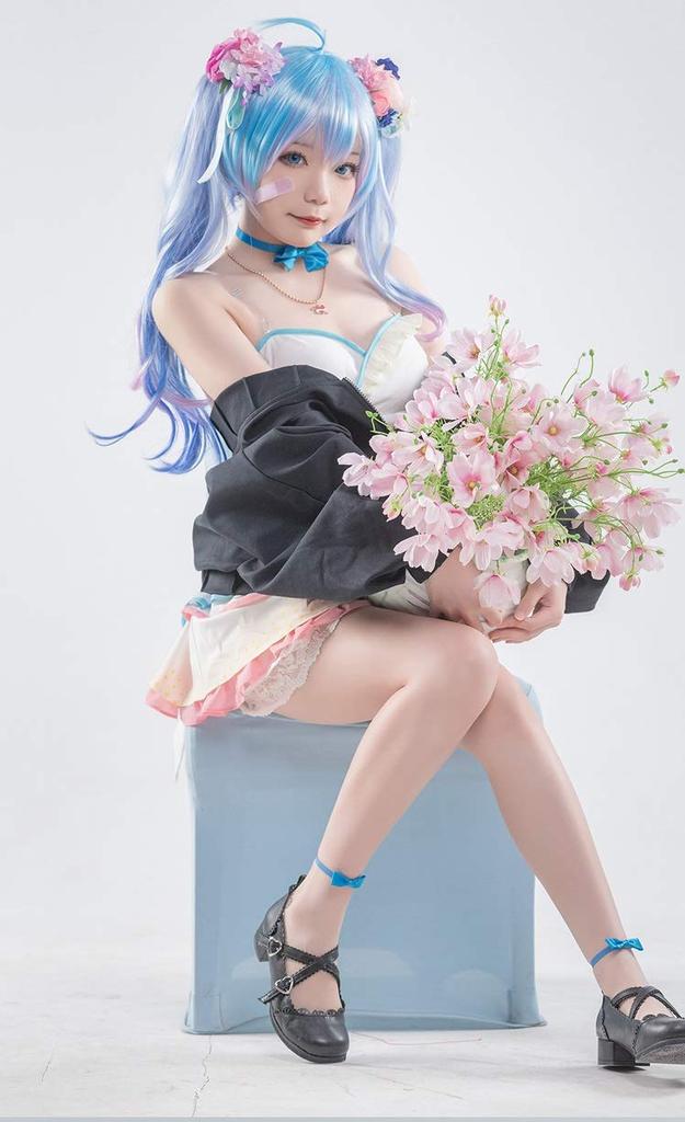 [Milky Time] Hatsune Miku Cosplay with Wig, Vocaloid, Thanksgiving, One-Piece Dress, White, Miku