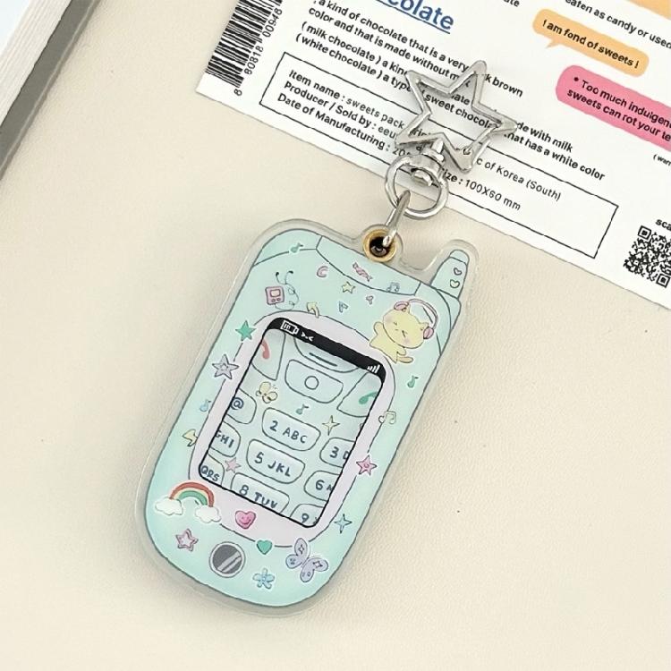 Star Shape Keyring Magnetic Photo Card Holder for Kids Student Unique Keyring