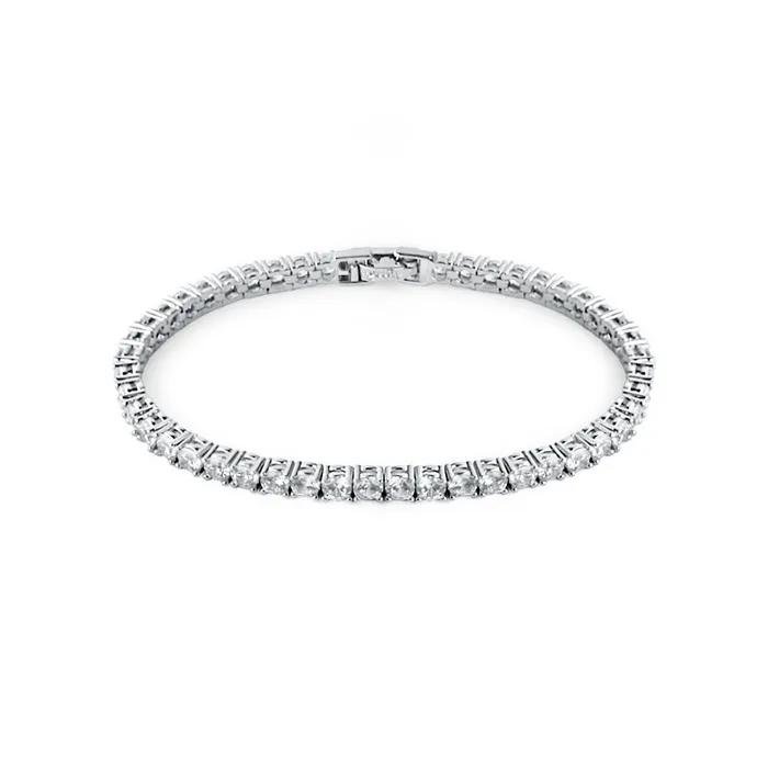 Weißes Tennisarmband [3 GRÖSSEN]
