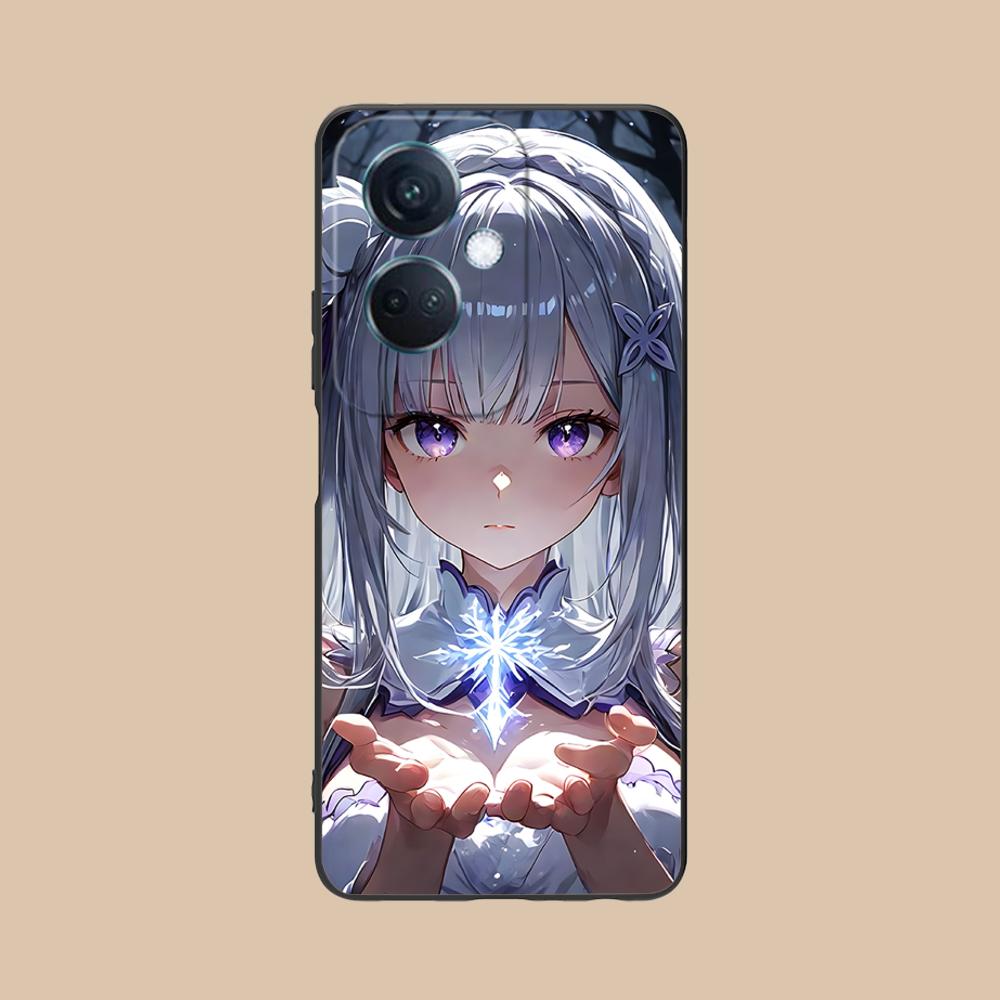 ReZero Emilia Waifu Matte TPU Mobile Phone Case for OPPO Find X9 X8 X7 X6 X5 X3 X2 Plus s Pro Ultra Lite Colorful Printing Cover