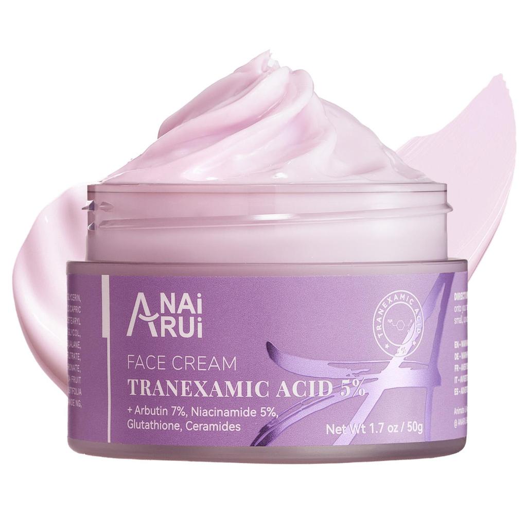 ANAiRUi Gesichtscreme mit Tranexamsäure, Arbutin, Niacinamid, 50g Dunkle Flecken Korrektur, Glatte & ebenmäßig aussehende Haut