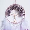 3 Colors Dream Catcher Crystal Stone Wind Chime Boho Hand-woven Feathers Bedroom Hanging Ornaments Festival Gift Home Decoration