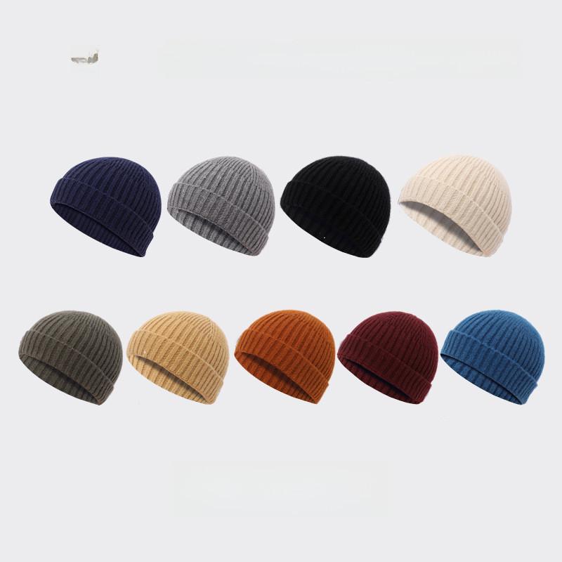 Cotton Unisex Fashionable Knit Hat Soft Round Top Beanie For Cold Seasons