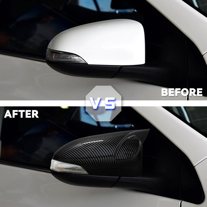 Side Wing Rearview Mirror Cover Cap For Toyota Corolla 2014 2015 2016 2017 Carbon Black high quality types