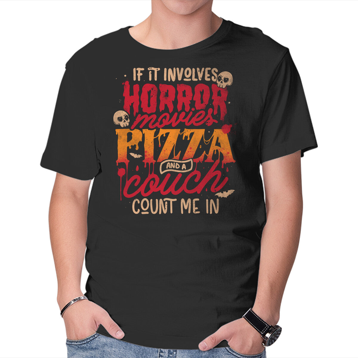 Unisex Crew Neck T-Shirt Count Me In Graphic Short Sleeve Casual Tee XS
