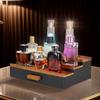 Wooden Cologne Display Stand Organizer For Men 3 Tier With Drawer Storage Perfume Organizer perfect gift for men home supplies