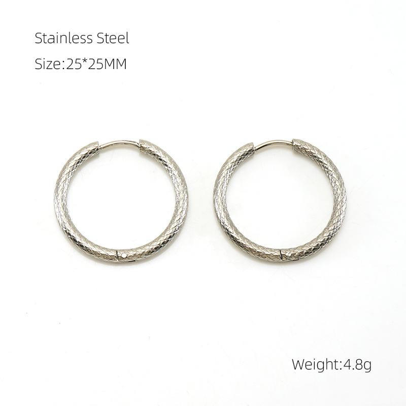 Persönlichkeit Einfache Edelstahl Geometrische Ohrringe Nischen Design Titan Stahl 18k Gold Runde Oval Ohrringe Frauen