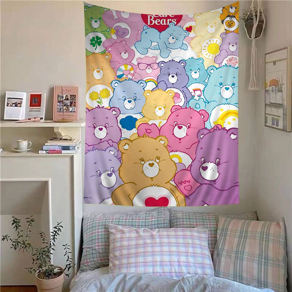 Care Cartoon BBears Movies Chart Tapestry Bohemian Wall Tapestries Mandala Wall Art Decor