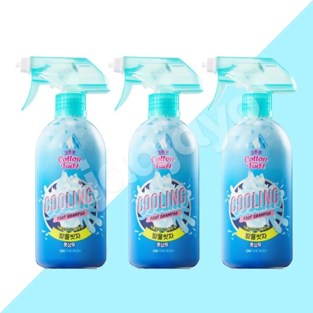 ON THE BODY Cotton Foot Let s Wash Our Feet Foot Shampoo 510ml Cooling 3 Packs