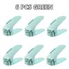 1/6Pcs Durable Adjustable Shoe Organizer Footwear Support Slot Space Saving Cabinet Closet Stand Shoes Storage Rack Shoebox