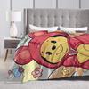 Winnie The Pooh Flannel Blankets Cute Cartoon Awesome Throw Blanket for Home 125*100cm Quilt