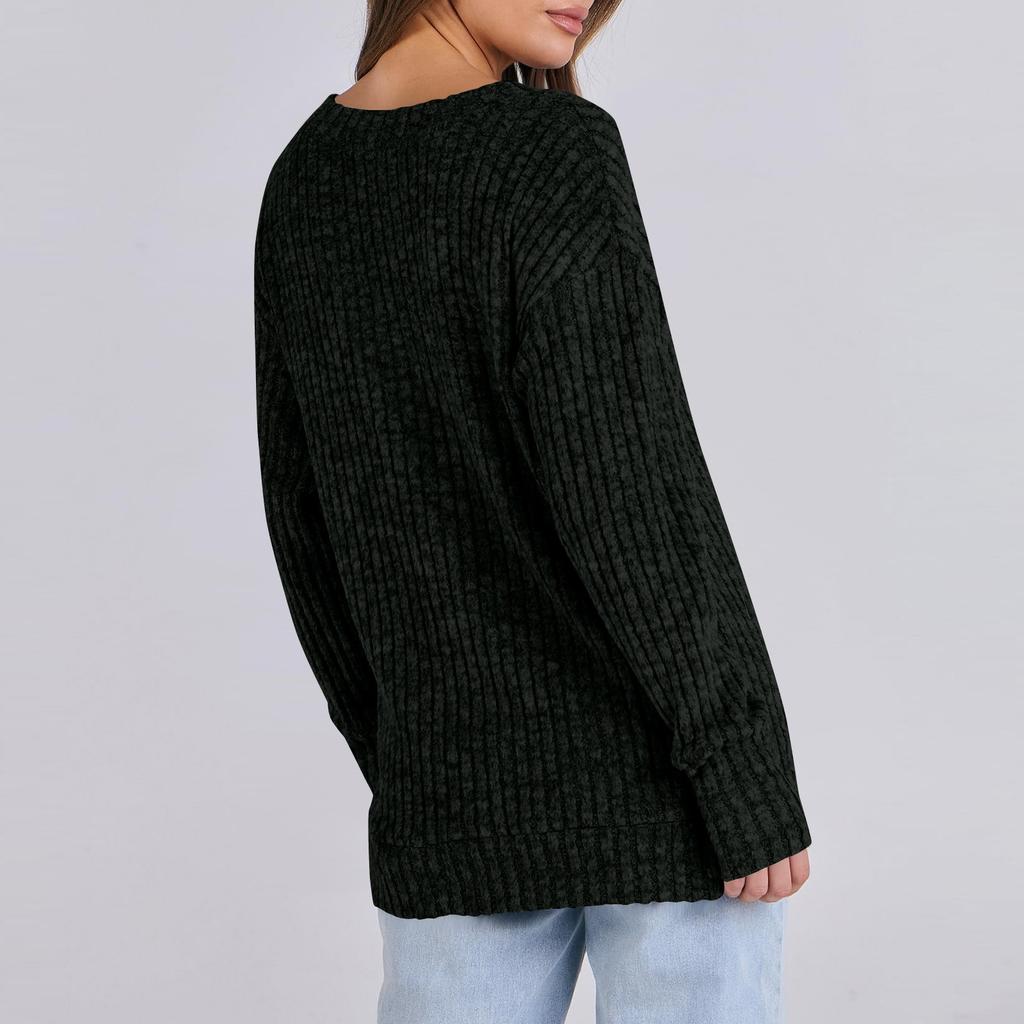 Womens V Neck Sweaters Long Sleeve Shirts Loose Fit Casual  Fall Fashion Lightweight Pullover Tunic Tops