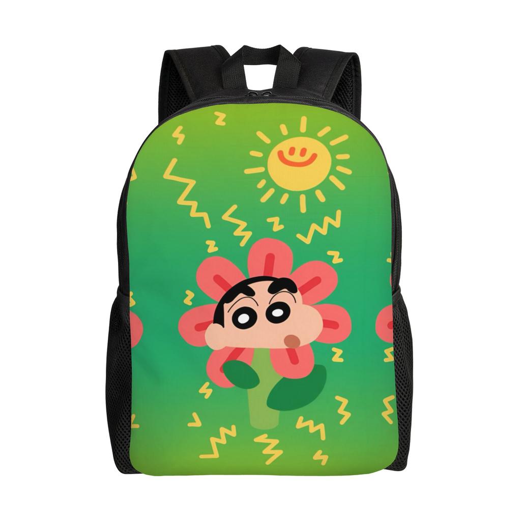 3D Print Crayons Shins Chans Backpacks for Girls Boys Cartoon College School Travel Bags Women Men Bookbag Fits 15 Inch Laptop