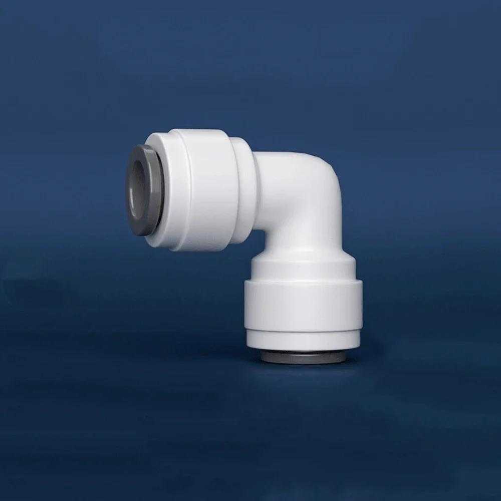 Fit 1/4" 3/8" OD Tube 90 Degree Elbow POM Quick Fitting Connector For Aquarium RO Water Filter Reverse Osmosis System