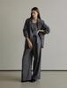 THEELO Wool Blended Two Tuck Wide Pants (Gray)