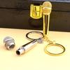 Creative Car Key Holder Fashion Pendent Key Chain Microphone Key Ring  Handbag Accessories