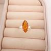 Citrine Stone Sterling Silver Art Deco Mother Gift Ethnic Statement Ring Jewelry RR-65-6
