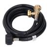 Fuel Gas Extension Hose 12ft with Pressure Gauge Leakage Detector Replacement for Tank BBQ Grill