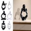 Stable Base Sculpture Thinker Statue, Modern Abstract Art Sculpture, 3D Printed Artistic Desktop Decor Collectible Figurine for Home Office Bookshelf