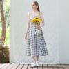 Gnarly Check Smocking Dress Es2oop05