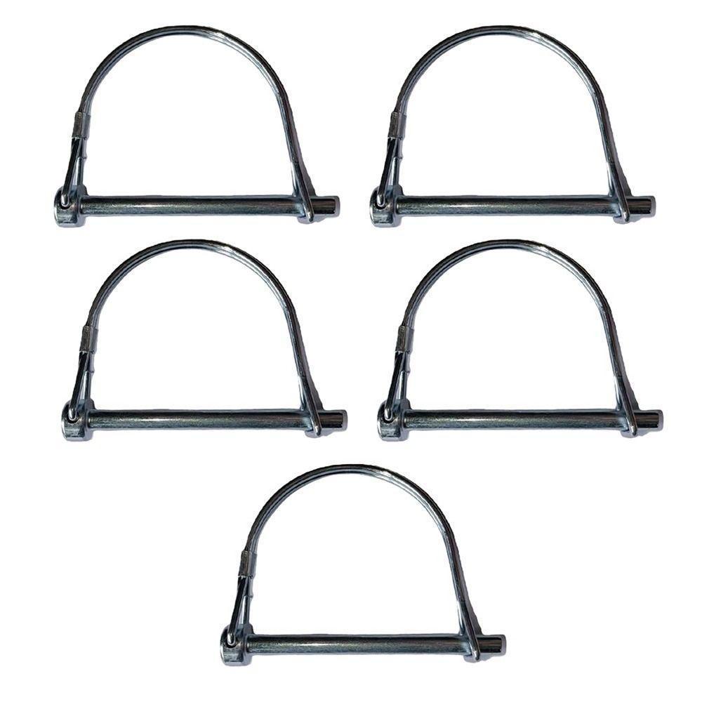 2 stk Galvaniserte låsepinner med fjærlåsring Splittet spennstift Slitesterk rørformet sammenleggbar pin