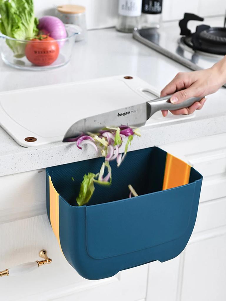 1ks Skládací odpadkové koše Kuchyňský odpadkový koš Skládací odpadkový koš do auta Nástěnný odpadkový koš pro koupelnu WC Kbelík na uskladnění odpadu