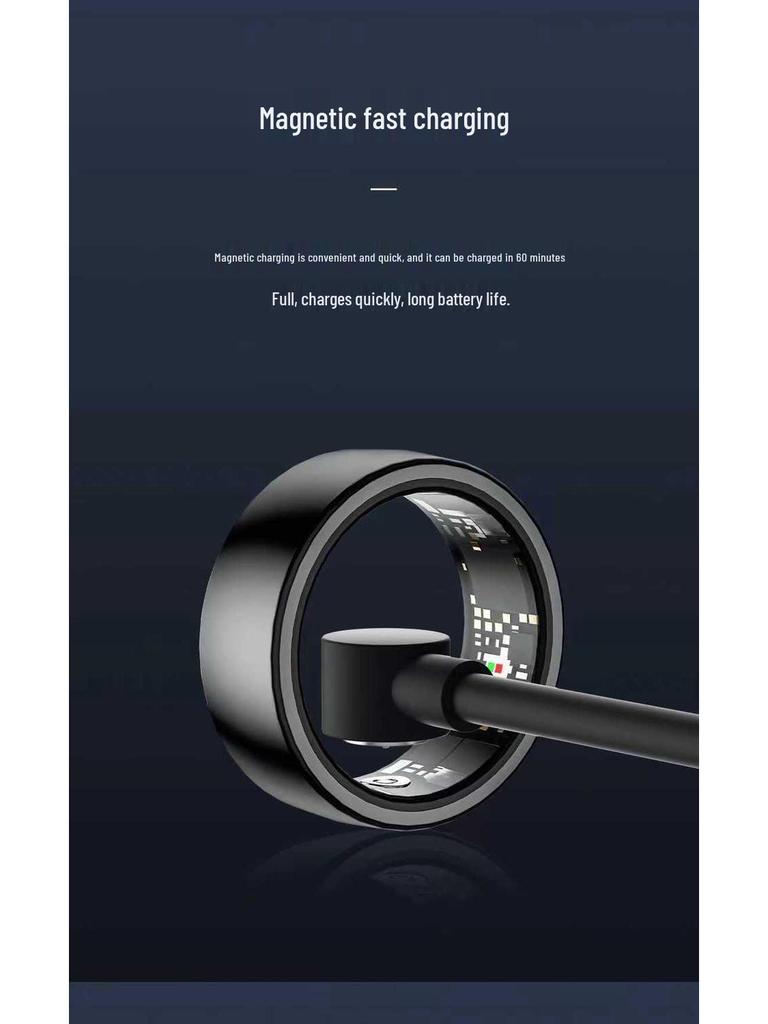 Smart Health Monitoring Waterproof Ring: Sports, Blood Oxygen, Sleep Tracking, Multifunctional Black Technology